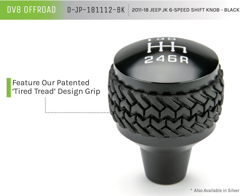 DV8 Offroad Shift Knobs DV8 Offroad 2011-2018 Jeep JK 6-Speed Shift Knob Black