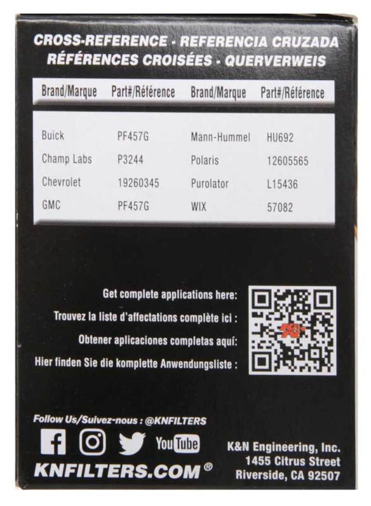 K&N Engineering Oil Filters K&N Saturn/Chevrolet/Saab/Pontiac/Vauxhall Cartridge Oil Filter