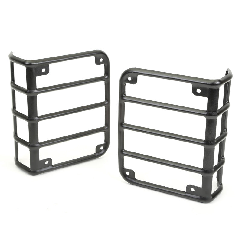 Rugged Ridge Light Covers and Guards Rugged Ridge 07-18 Jeep Wrangler Textured Black Tail Light Euro Guards