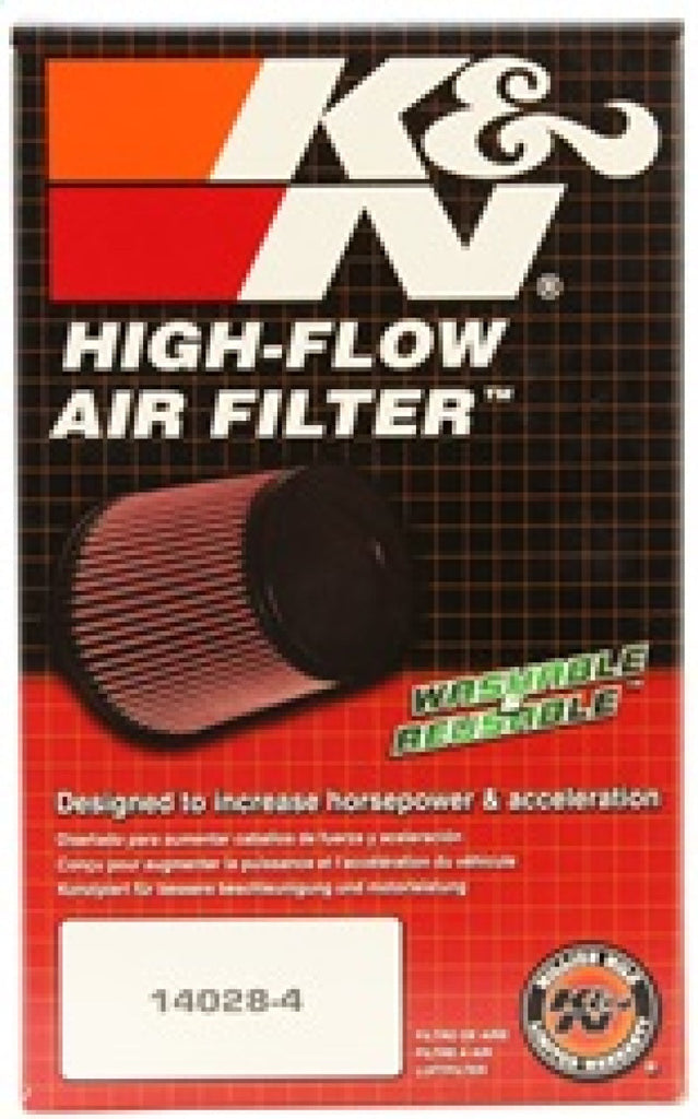 K&N Engineering Air Filters - Universal Fit K&N Filter Universal Rubber Filter 10 Degree Flange Angle 4in OD x 2.75in Flange ID x 7in H