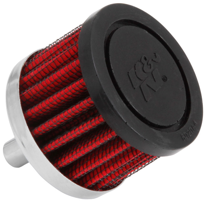 K&N Engineering Air Filters - Universal Fit K&N Steel Base Crankcase Vent Filter 0.375in Vent OD x 2in OD x 1.5in Height