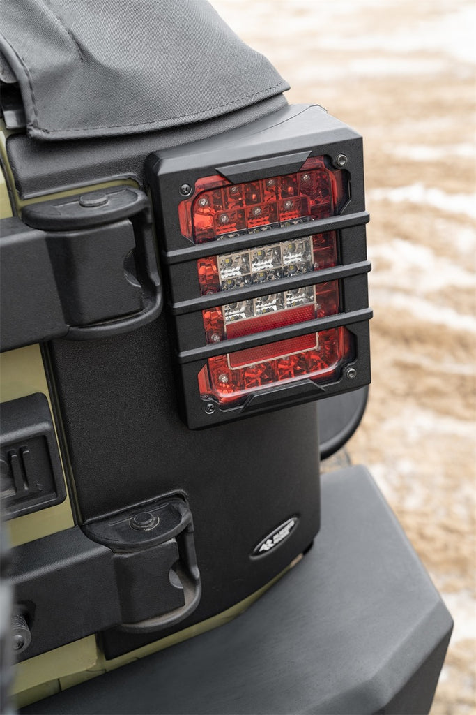 Rugged Ridge Body Armor & Rock Rails Rugged Ridge Rear Corner Kit Body Armor 4-Door 07-18 Jeep Wrangler JKU