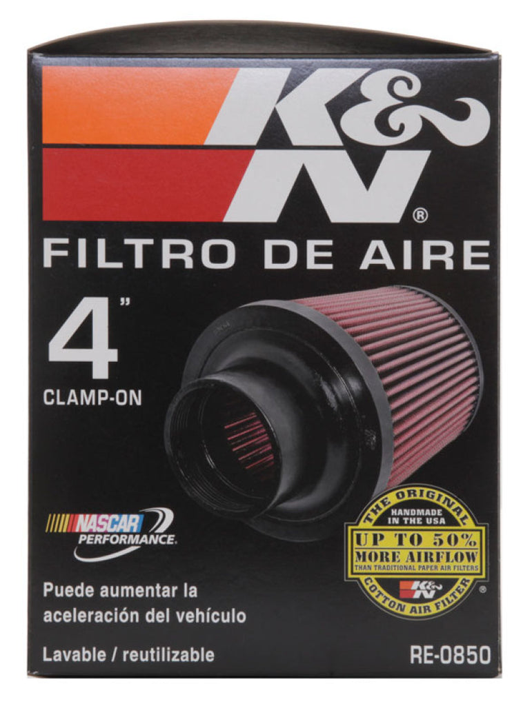 K&N Engineering Air Filters - Universal Fit K&N Universal Air Filter (4in. Flange / 6in. Base OD / 4-5/8in. Top OD / 6in. Height)