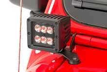 Load image into Gallery viewer, Rough Country LED Light Pods Jeep JL/Gladiator 2 Inch LED Lower Windshield Kit Black Series w/Amber DRL For 18-Pres Wrangler JL/20-Pres Gladiator Rough Country - 70052DRLA