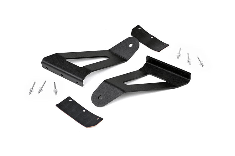 Rough Country LED Light Bars Jeep 50-inch Black Series Curved LED Light Bar Upper Windshield Kit 84-01 Jeep XJ Cherokee Rough Country - 70072
