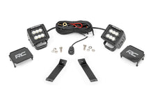 Load image into Gallery viewer, Rough Country LED Light Kit LED Light Kit Ditch Mount 2 Inch Black Pair Flood Jeep KL 14-21 Rough Country - 70079