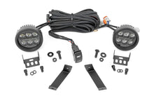 Load image into Gallery viewer, Rough Country LED Light Kit LED Light Kit Ditch Mount Black Series Round 3.5 Inch Amber DRL Jeep KL (14-21) Rough Country - 70083