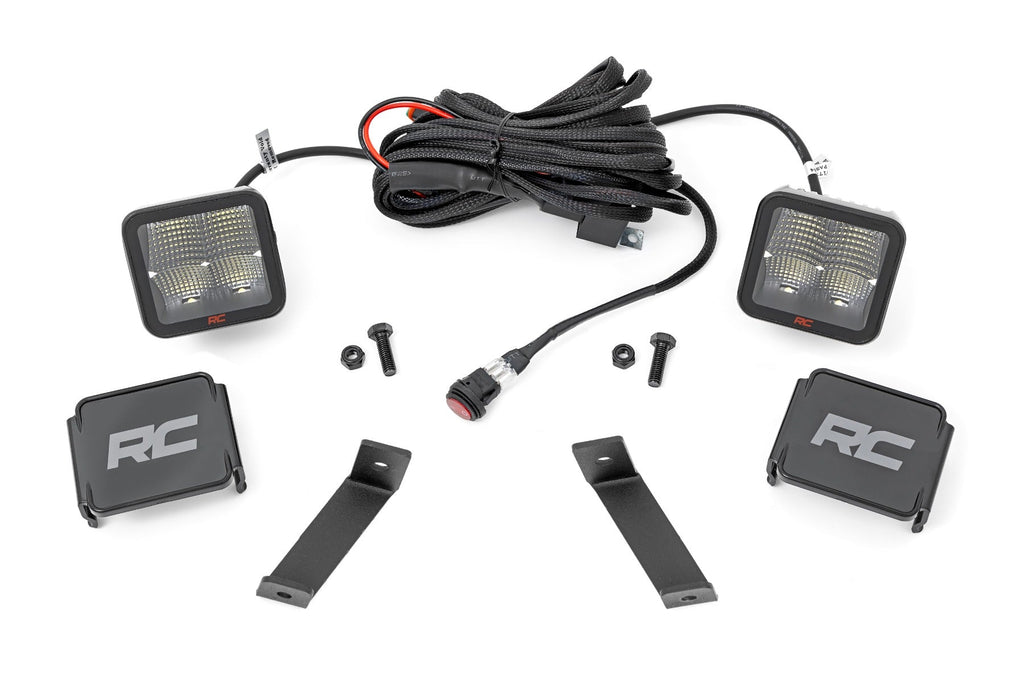 Rough Country LED Light Kit LED Light Ditch Mount 2 Inch Spectrum Pair Spot Jeep KL 14-21 Rough Country - 70084