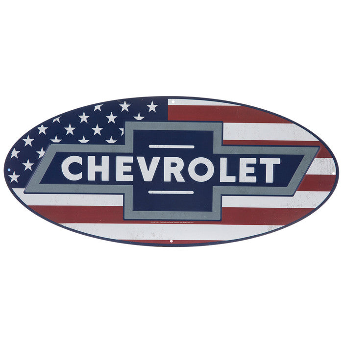 Offroad Trading Company Chevrolet Flag Metal Sign