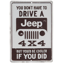 Load image into Gallery viewer, ORB Brown &amp; White Jeep Metal Sign