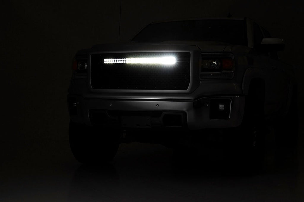 Rough Country Grilles Sierra Mesh Grille w/30 Inch Dual Row Black Series LED 14-15 Sierra 1500 Rough Country - 70190