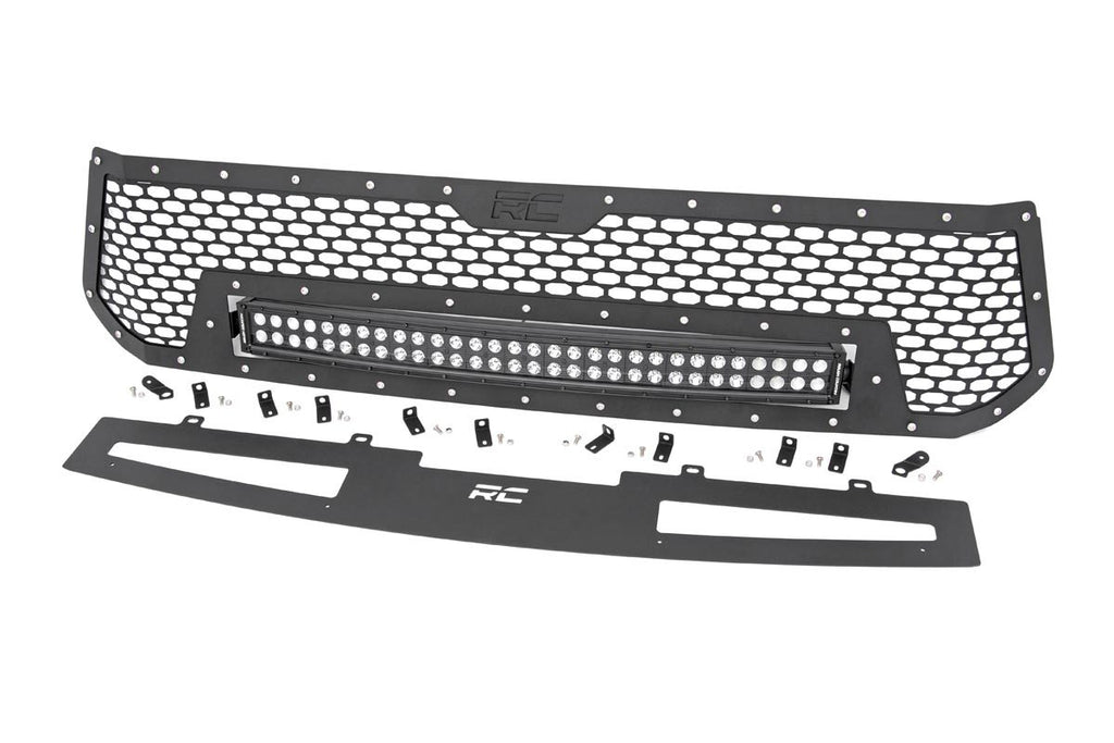 Rough Country Grilles Toyota Mesh Grille w/30 Inch Dual Row Black Series LED 14-17 Tundra Rough Country - 70226