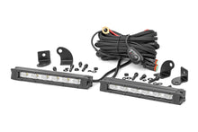 Load image into Gallery viewer, Rough Country LED Light Pods 6-inch Slimline Cree LED Light Bars Pair Chrome Series Rough Country - 70406A