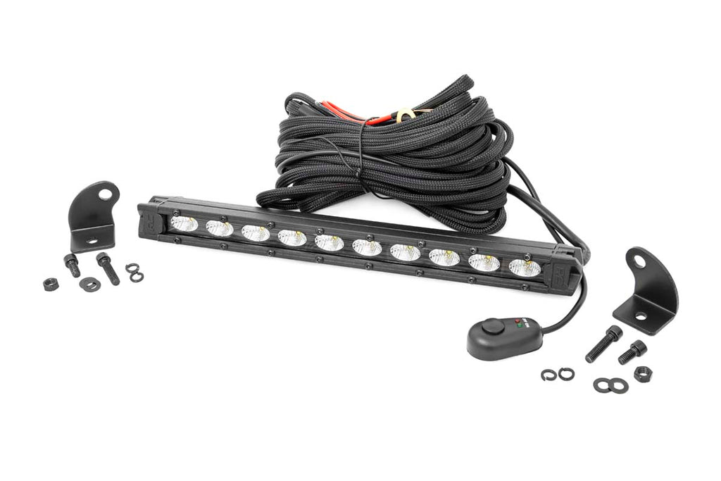 Rough Country LED Light Pods 10-Inch Slimline Cree LED Light Bar Black Series Rough Country - 70411ABL