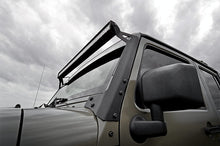 Load image into Gallery viewer, Rough Country LED Light Bars Jeep 50-Inch Straight LED Light Bar Upper Windshield Kit w/ 50 Inch Black Series LED Light w/ Amber DRL 07-18 Wrangler JK Rough Country - 70504BLDRLA