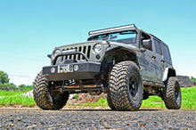 Load image into Gallery viewer, Rough Country LED Light Bars Jeep 50-Inch Straight LED Light Bar Upper Windshield Kit w/ 50 Inch Black Series LED Light w/ Amber DRL 07-18 Wrangler JK Rough Country - 70504BLDRLA