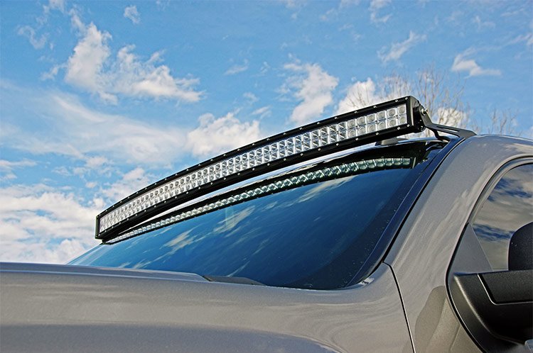 Rough Country LED Light Bars 50 Inch Curved LED Light Bar Upper Windshield Mounts 07-13 PU/SUV Rough Country - 70507