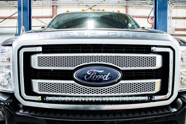 Rough Country LED Grille Kit Ford Super Duty 30-inch Black Series Cree LED Grille Kit w/Cool White DRL (Single) Rough Country - 70530BLDRL