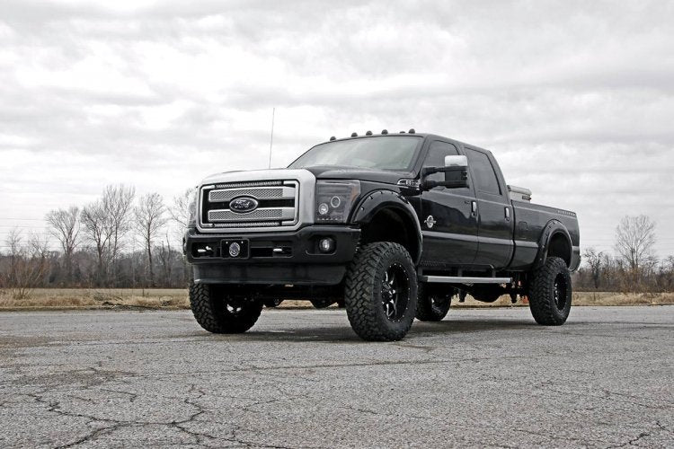 Rough Country LED Grille Kit Ford Super Duty 30-inch Black Series Cree LED Grille Kit w/Cool White DRL (Single) Rough Country - 70530BLDRL
