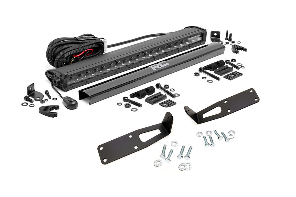 Rough Country LED Light Bars Dodge Hidden Bumper Kit w/ 20-Inch LED Light Bar Black Series 03-18 Ram 2500/3500 Rough Country - 70568BL