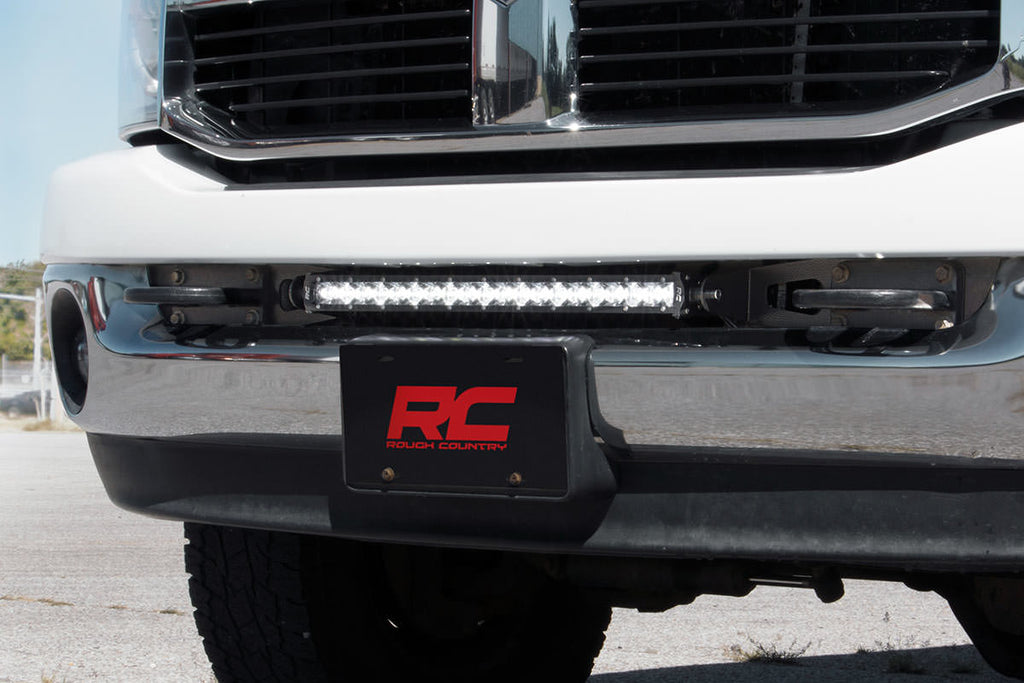 Rough Country LED Light Bars Dodge Hidden Bumper Kit w/ 20-Inch LED Light Bar Black Series 03-18 Ram 2500/3500 Rough Country - 70568BL