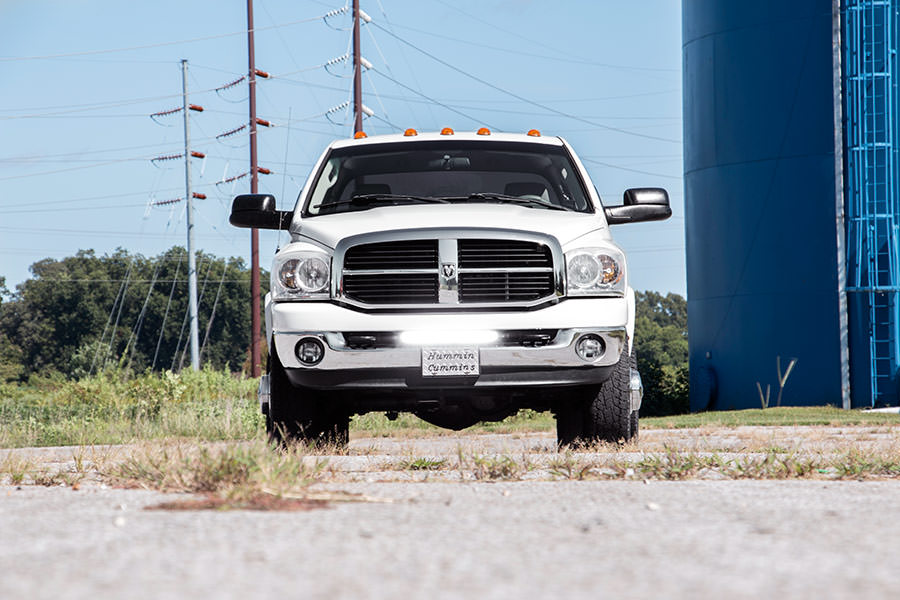 Rough Country LED Light Bars Dodge Hidden Bumper Kit w/ 20-Inch LED Light Bar Black Series 03-18 Ram 2500/3500 Rough Country - 70568BL