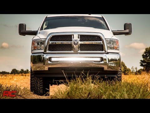Rough Country LED Light Bars Dodge 40-inch Curved LED Light Bar Hidden Bumper Kit w/Black Series LED For 10-18 Ram 2500/3500 Rough Country - 70570B