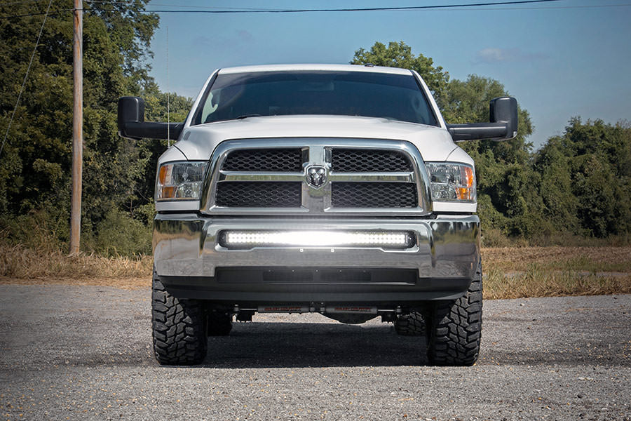 Rough Country LED Light Bars Dodge 40-inch Curved LED Light Bar Hidden Bumper Kit w/Black Series LED For 10-18 Ram 2500/3500 Rough Country - 70570B