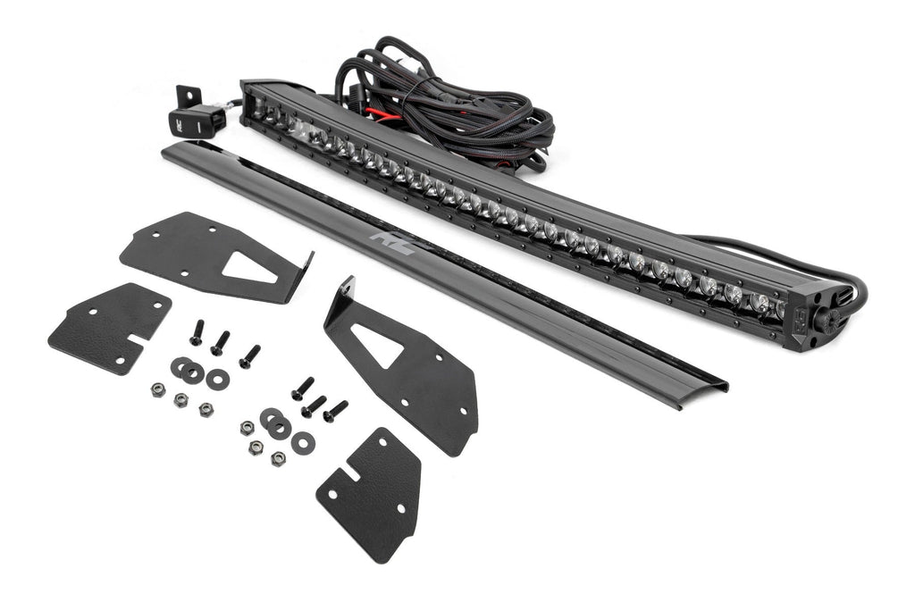Rough Country Grilles Ford 30 Inch LED Hidden Grille Kit w/Black Series DRL 17-20 Ford F-150 Raptor Rough Country - 70701BLDRL
