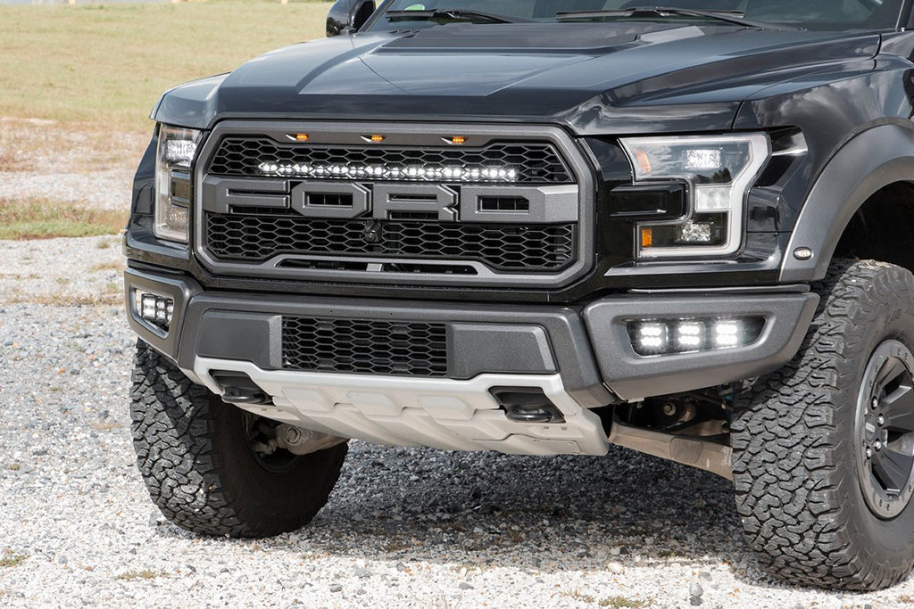 Rough Country Grilles Ford 30 Inch LED Hidden Grille Kit w/Black Series DRL 17-20 Ford F-150 Raptor Rough Country - 70701BLDRL