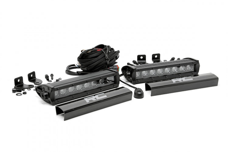 Rough Country LED Light Bars 8 Inch CREE LED Light Bars Pair Black Series Rough Country - 70728BL