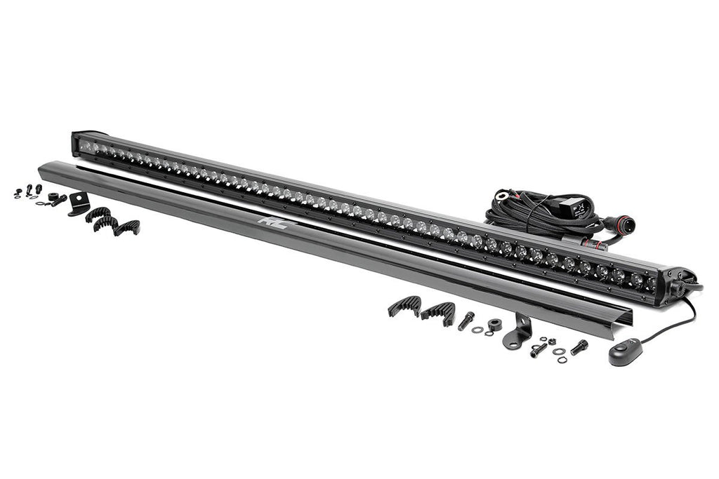 Rough Country LED Light Bars 50 Inch Straight CREE LED Light Bar Single Row Black Series Rough Country - 70750BL