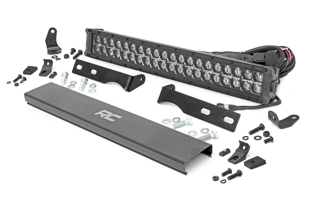 Rough Country LED Light Kit Jeep 20.0 Inch LED Bumper Kit Black Series w/ Amber DRL 11-20 Jeep WK2 Grand Cherokee Rough Country - 70773DRLA