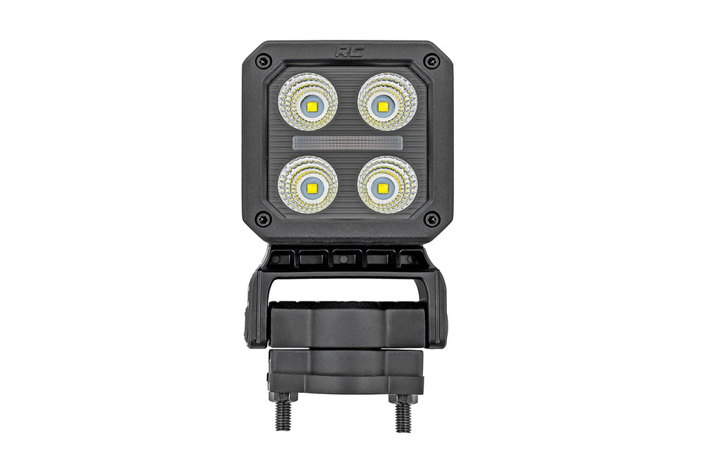 Rough Country LED Light Pods LED Light Pair 2 Inch Square Flood Swivel Mount Rough Country - 70802