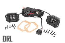 Load image into Gallery viewer, Rough Country LED Light Pods 2 Inch Square Flush Mount Cree LED Lights Pair Black Series w/Cool White DRL Rough Country - 70803BLKDRL