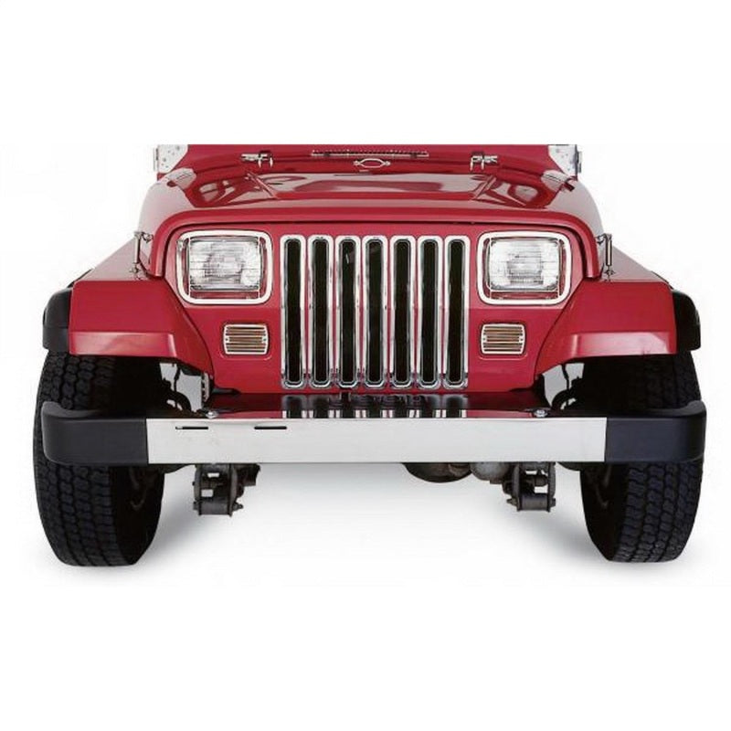 Rampage Grilles Rampage 1987-1995 Jeep Wrangler(YJ) Grille Inserts - Chrome