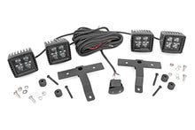 Load image into Gallery viewer, Rough Country LED Light Pods Jeep Quad LED Light Pod Kit -Black Series w/Amber DRL 18-20 JL/20 Gladiator Rough Country - 70823