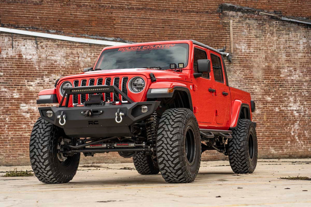 Rough Country LED Light Pods Jeep Quad LED Light Pod Kit -Black Series w/Amber DRL 18-20 JL/20 Gladiator Rough Country - 70823