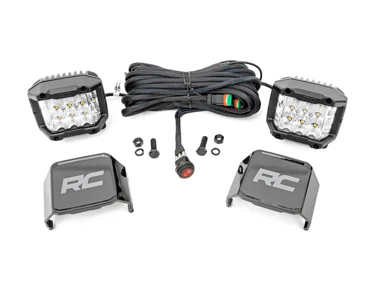 Rough Country LED Light Pods 3 Inch Wide Angle OSRAM LED Lights Pair Rough Country - 70904