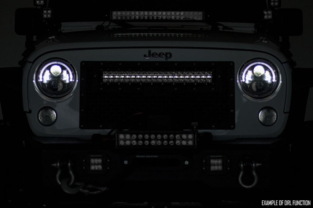 Rough Country LED Light Bars 12 Inch CREE LED Light Bar Dual Row Black Series w/Cool White DRL Rough Country - 70912BD