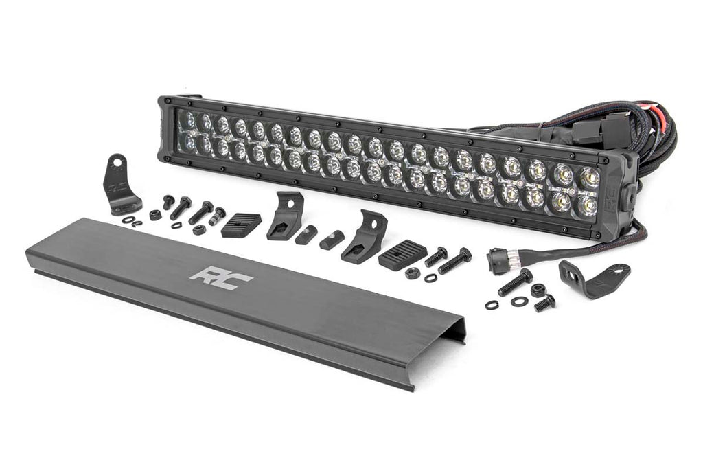 Rough Country LED Light Bars Cree LED Light Bar 20 Inch Dual Row Black Series w/Amber DRL Rough Country - 70920BDA