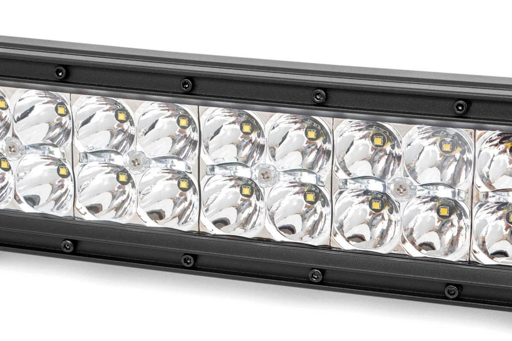 Rough Country LED Light Pods 30-inch Cree LED Light Bar Dual Row Chrome Series w/ Cool White DRL Rough Country - 70930D