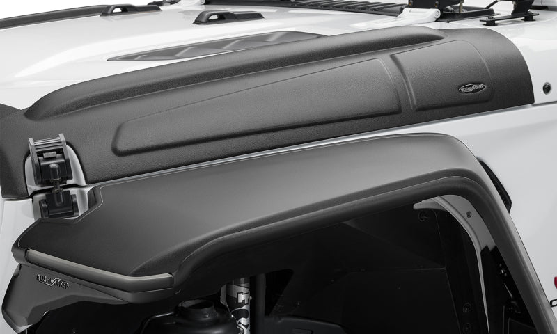 Bushwacker Body Armor & Rock Rails Bushwacker 18-22 Jeep Wrangler 2/4dr / 20-22 Jeep Gladiator Trail Armor Hood Armor (3pc) - Tex. Blk