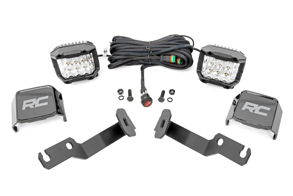 Rough Country LED Light Kit LED Light Kit Ditch Mount  3 Inch OSRAM Wide Toyota Tacoma (05-15) Rough Country - 71091