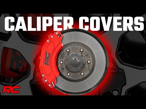 Rough Country Brake Caliper Caliper Cover Red Jeep Gladiator JT/Wrangler 4XE/Wrangler JL (18-23) Rough Country - 71142A