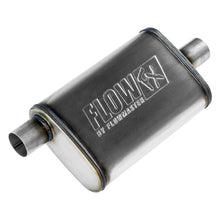 Load image into Gallery viewer, Flowmaster Exhaust Muffler FlowFX Muffler; 2.25 Offset In/2.25 Center Out; Clamp On; 409 Stainless Steel; - 71225