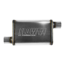 Load image into Gallery viewer, Flowmaster Exhaust Muffler FlowFX Muffler; 2.25 Offset In/2.25 Offset Out; Clamp On; 409 Stainless Steel; - 71235