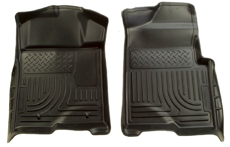 Husky Liners Floor Mats - Rubber Husky Liners 09-12 Ford F-150 Regular/Super/Super Crew Cab WeatherBeater Black Floor Liners