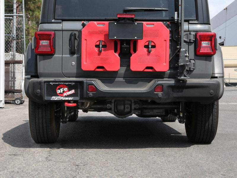 aFe Axle Back aFe MACH Force-Xp Axle-Back Exhaust System w/NoTip 18-20 Jeep Wrangler L4-2.0T / V6-3.6L