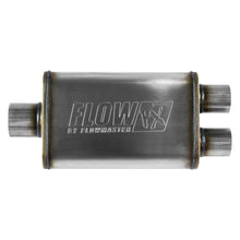 Load image into Gallery viewer, Flowmaster Exhaust Muffler FlowFX Muffler; 3 in. Center In/2.5 in. Dual Out; Clamp On; 409 Stainless Steel; - 72198